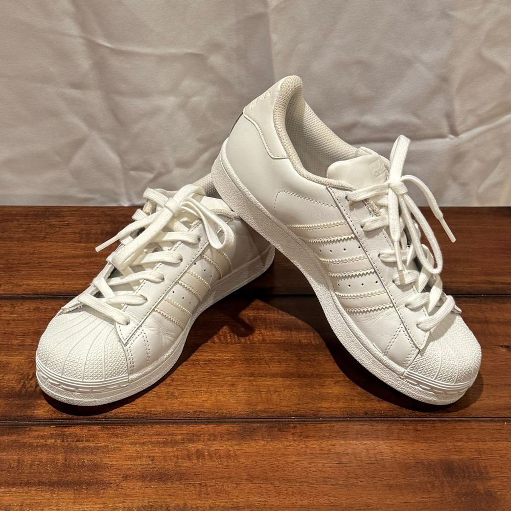 Adidas Superstar Leather Sneaker White Women's /Mens Classic Shell-Toe style